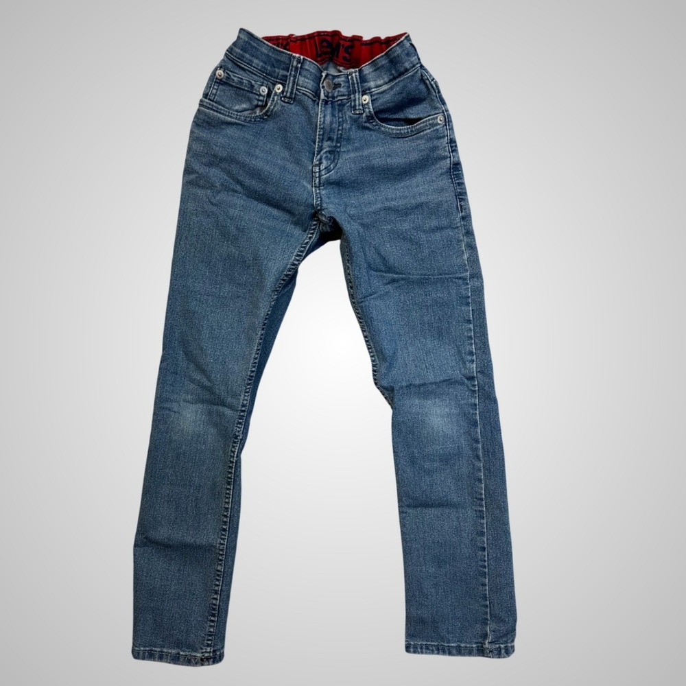 Levi's 511 Slim Fit Jeans Kids Size 10‎ Blue Excellent Adjustable Waist Denim